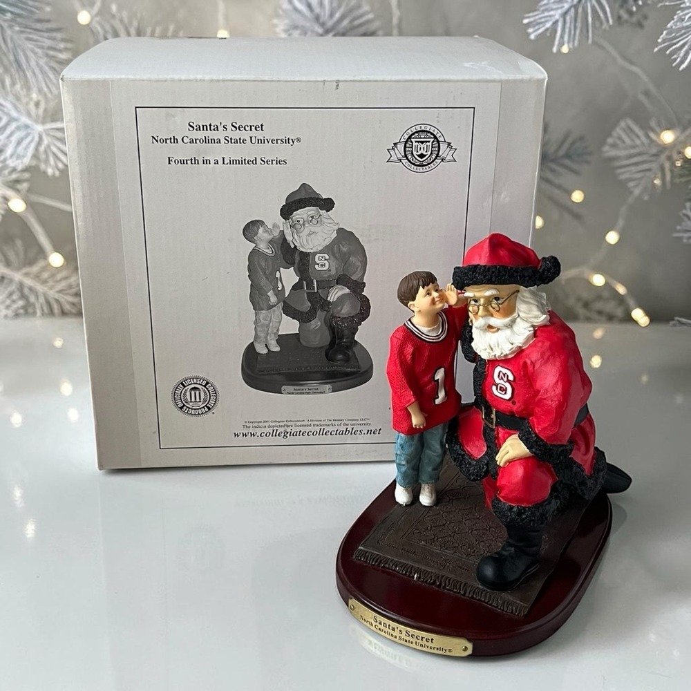 Memory Company North Carolina NC State Santas Secrect Christmas Figurine Vintage
